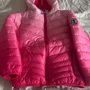 Vibrant Pink Kids Puffer Jacket